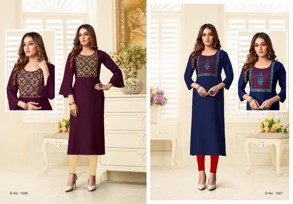 Jinesh Nx Laado Festive Wear Rayon Embroidery Kurti Collection